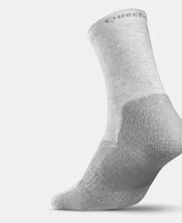 ponožky Detské vysoké turistické ponožky Crossocks čierno-sivé 2 páry