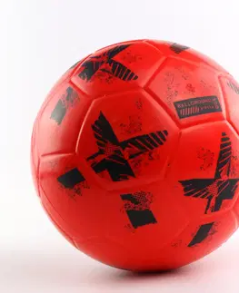 futbal Penová futbalová lopta Ballground 500 veľkosť 4 červeno-čierna