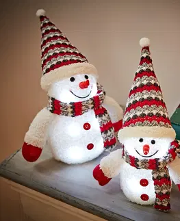 Drobné dekorácie a doplnky LED snehuliak "Paula"