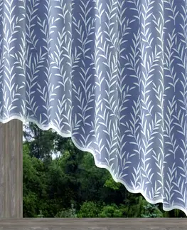 Záclony Hotová záclona alebo balkónový komplet, Viktória, biela 180 x 250 cm