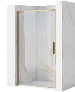 Sprchovacie kúty REA - Posuvné sprchové dvere Rapid Slide 120 zlatá kartáčovaná REA-K4709