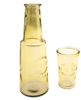 Poháre Karafa s pohárom, žltá