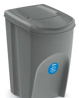 Odpadkové koše NABBI IKWB35S3 odpadkový kôš na triedený odpad (3 ks) 35 l sivý kameň
