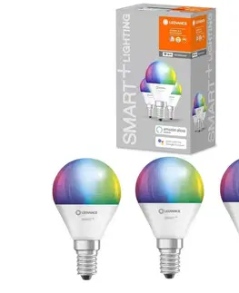 LED osvetlenie Ledvance SADA 3x LED RGBW Stmievateľná žiarovka SMART+ E14/5W/230V 2700K-6500K - Ledvance 