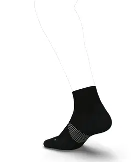 ponožky Bežecké ponožky Run900 Mid hrubé čierne