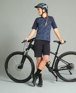 nohavice Dámske šortky EXPL 700 na horskú cyklistiku čierne