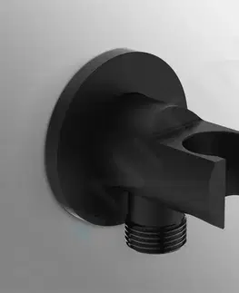 Držadlá k vani IDEAL STANDARD - Idealrain Držiak sprchy s prípojkou, čierna BC807XG