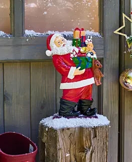 Drobné dekorácie a doplnky Santa Claus s darčekmi
