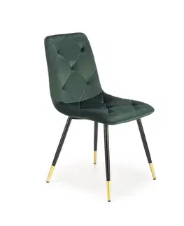 Jedálenské stoličky a kreslá Jedálenská stolička K438 Halmar Tmavo zelená