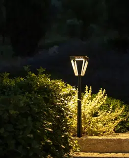 Solárne svetlá so senzorom pohybu Les Jardins Solárne chodníkové LED svetlo Metro snímač, sivá