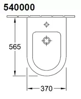 Bidety VILLEROY & BOCH - Subway 2.0 Závesný bidet, 375x565 mm, s CeramicPlus, alpská biela 540000R1