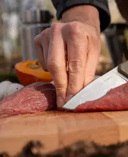 poľovníc Poľovnícky nôž Sika 90 FR s pevnou čepeľou 9 cm s čiernou rukoväťou