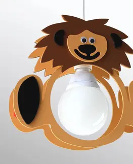Závesné svietidlá Elobra Závesná lampa do detskej izby lev Leo