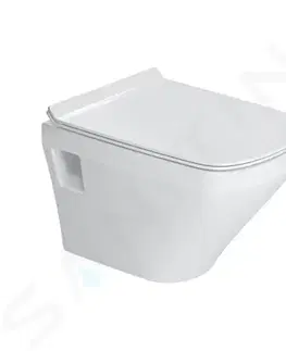 Záchody DURAVIT - DuraStyle Závesné WC, doska SoftClose, Rimless, alpská biela 45710900A1