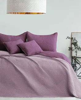 Prikrývky na spanie AmeliaHome Prehoz na posteľ Softa fialová, 220 x 240 cm