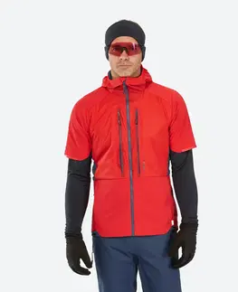 bundy a vesty Pánska skialpinistická vesta Pacer červeno-tmavomodrá
