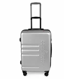 Batohy Cestovný kufor na kolieskach Compactor Lunas L, vrátane ručnej pumpy, váhy, TSA zámok, 46,5x26x68 cm, strieborný