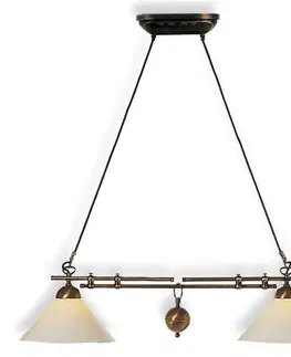 Závesné svietidlá Menzel Menzel Anno 1900 závesná lampa s trámom 2-pl.