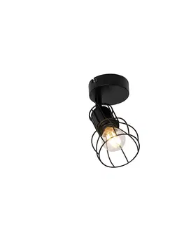 Nastenne lampy Moderné nástenné svietidlo z čiernej ocele nastaviteľné - Botu