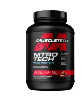 Viaczložkové srvátkové proteíny MuscleTech Nitro-Tech Performance 910 g biela čokoláda malina