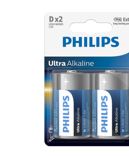 Predlžovacie káble Philips Philips LR20E2B/10 - 2 ks Alkalická batéria D ULTRA ALKALINE 1,5V 