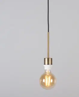 Zavesne lampy Moderná závesná lampa bronzová s tienidlom 45 cm biela - Combi 1