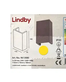 Svietidlá Lindby Lindby - Nástenné svietidlo SMIRA  1xG9/25W/230V 