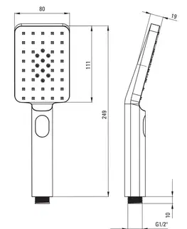 Sprchy a sprchové panely DEANTE - Therm čierna - Sprchový stĺp, so sprchovou batériou, termostat NAC_N4HT