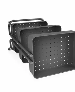 Úložné boxy Compactor Kúpeľňový vozík s kolieskami Grena, 3 police, 43 x 34,8 x 75 cm, čierna
