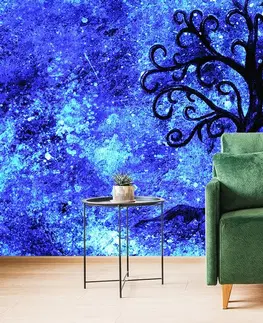 Tapety Feng Shui Tapeta strom života na modrom pozadí