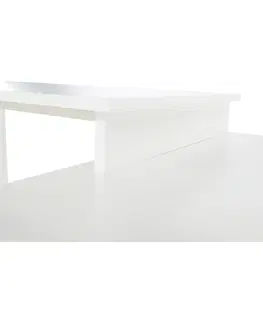 Písacie stoly Písací stôl, biela/sivá, DALTON 2  NEW VE 02
