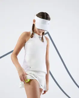 bedminton Dievčenská tenisová sukňa TSK 900 biela