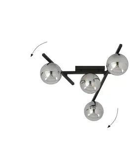 Stropné svietidlá EMIBIG LIGHTING Stropné svietidlo Smart, čierna/grafitová, 4-pl.