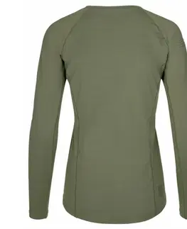 Dámske trička Dámske technické tričko s dlhým rukávom Kilpi LINA-W khaki 40