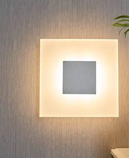 Nástenné svietidlá Lucande Štvorcové nástenné LED svietidlo Berlind