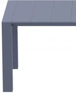 Záhradné stoly Rozkladací záhradný stôl 260+40 cm Tmavosivá