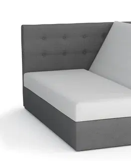 Manželské postele BONEMI 1 čalúnená manželská posteľ 140 x 200 cm, hnedá COSMIC 800