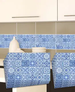 Nálepky na obkladačky Nálepky na obkladačky modrá portugalská mozaika (balenie 8 ks)