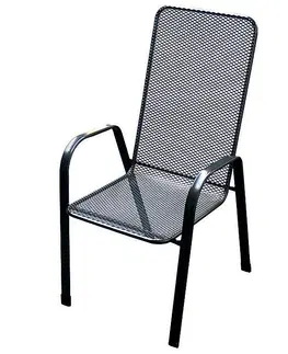 Záhradné stoličky a kreslá DEOKORK Kovová stolička Sága vysoká