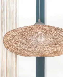 Závesné svietidlá EGLO Textilná závesná lampa Campilo v béžovej