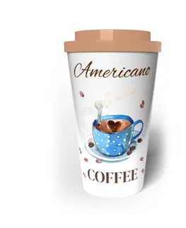 Termosky a termohrnčeky Banquet Hrnček cestovný dvojstenný COFFEE 0,5 l, Americano coffee