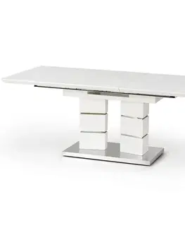 Stoly v podkrovnom štýle Rozkladací stôl Lord 160/200x90cm Mdf/Oceľ – Biely