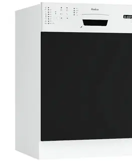 Dvierka a čelá zásuviek pre kuchynske skrinky Predná stena umývačky Max 60po čierna
