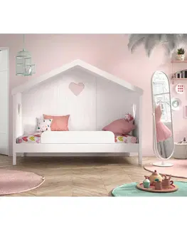Atypické detské postele Domčeková Posteľ Amori Biela