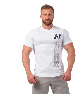 Pánske tričká Pánske tričko Nebbia Vertical Logo 293 White - XL