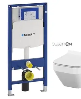 Kúpeľňa GEBERIT Duofix bez tlačidla + WC CERSANIT CLEANON CREA štvorec + SEDADLO 111.300.00.5 CR2