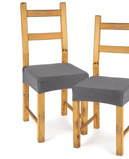 Doplnky do spálne 4home Multielastický poťah na sedák na stoličku Comfort sivá, 40 - 50 cm, sada 2 ks