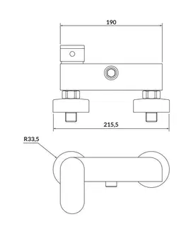 Kúpeľňové batérie CERSANIT - Nástenná sprchová batéria CREA bez príslušenstva, nikel S951-324