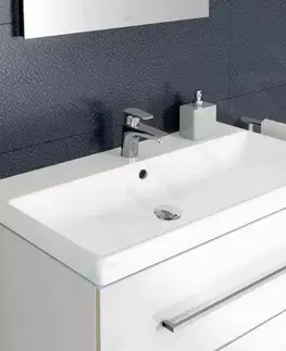 Kúpeľňa VILLEROY & BOCH - Avento Umývadlo nábytkové, 800x470 mm, s prepadom, otvor na batériu, alpská biela 41568001