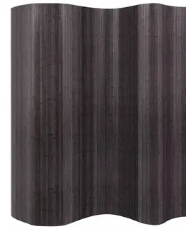 Spálňa Paraván 250x165 cm bambus Dekorhome Sivá